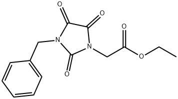 (3-BENZYL-2,4,5-TRIOXO-IMIDAZOLIDIN-1-YL)-ACETIC ACID ETHYL ESTER Struktur