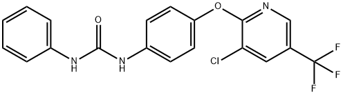 N-(4-(3-CHLORO-5-(TRIFLUOROMETHYL)(2-PYRIDYLOXY))PHENYL)(PHENYLAMINO)FORMAMIDE Struktur