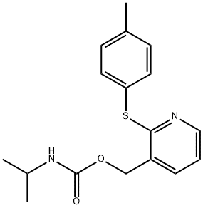 (2-[(4-METHYLPHENYL)SULFANYL]-3-PYRIDINYL)METHYL N-ISOPROPYLCARBAMATE Struktur