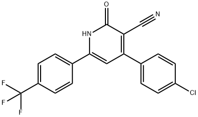 4-(4-CHLOROPHENYL)-2-HYDROXY-6-[4-(TRIFLUOROMETHYL)PHENYL]NICOTINONITRILE Struktur