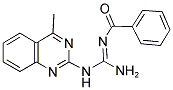 N-{(1E)-AMINO[(4-METHYLQUINAZOLIN-2-YL)AMINO]METHYLENE}BENZAMIDE Struktur