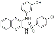 4-CHLORO-N-[3-(3-HYDROXYANILINO)-2-QUINOXALINYL]BENZENESULFONAMIDE Struktur