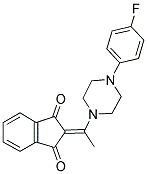 2-((4-(4-FLUOROPHENYL)PIPERAZINYL)ETHYLIDENE)INDANE-1,3-DIONE Struktur