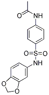 N-(4-((BENZO[3,4-D]1,3-DIOXOLEN-5-YLAMINO)SULFONYL)PHENYL)ETHANAMIDE Struktur