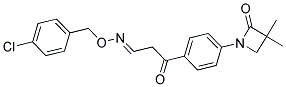 3-[4-(3,3-DIMETHYL-2-OXO-1-AZETANYL)PHENYL]-3-OXOPROPANAL O-(4-CHLOROBENZYL)OXIME Struktur