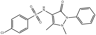 4-(((4-CHLOROPHENYL)SULFONYL)AMINO)-2,3-DIMETHYL-1-PHENYL-3-PYRAZOLIN-5-ONE Struktur