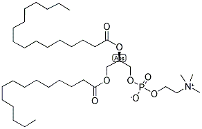 1-MYRISTOYL-2-PALMITOYL-SN-GLYCERO-3-PHOSPHOCHOLINE Struktur