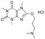 8-[3-(DIMETHYLAMINO)PROPOXY]-1,3,7-TRIMETHYL-3,7-DIHYDRO-1H-PURINE-2,6-DIONE HYDROCHLORIDE Struktur