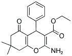 ETHYL 2-AMINO-7,7-DIMETHYL-5-OXO-4-PHENYL-4,6,7,8-TETRAHYDRO2H-CHROMENE-3-CARBOXYLATE Struktur