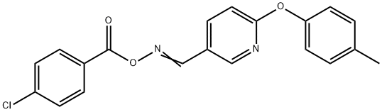 5-(([(4-CHLOROBENZOYL)OXY]IMINO)METHYL)-2-(4-METHYLPHENOXY)PYRIDINE Struktur