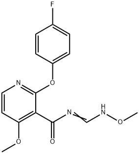 2-(4-FLUOROPHENOXY)-4-METHOXY-N-[(METHOXYIMINO)METHYL]NICOTINAMIDE Struktur