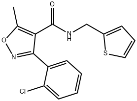 (3-(2-CHLOROPHENYL)-5-METHYLISOXAZOL-4-YL)-N-(2-THIENYLMETHYL)FORMAMIDE Struktur