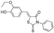 (5Z)-5-(3-ETHOXY-4-HYDROXYBENZYLIDENE)-3-PHENYL-2-THIOXO-1,3-THIAZOLIDIN-4-ONE Struktur