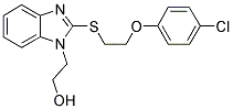 2-(2-([2-(4-CHLOROPHENOXY)ETHYL]THIO)-1H-BENZIMIDAZOL-1-YL)ETHANOL Struktur