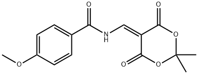 N-[(2,2-DIMETHYL-4,6-DIOXO-1,3-DIOXAN-5-YLIDEN)METHYL]-4-METHOXYBENZENECARBOXAMIDE Struktur