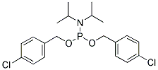 DI-P-CHLOROBENZYL N,N-DIISOPROPYLPHOSPHORAMIDITE Struktur