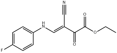 ETHYL 3-CYANO-4-(4-FLUOROANILINO)-2-OXO-3-BUTENOATE Struktur