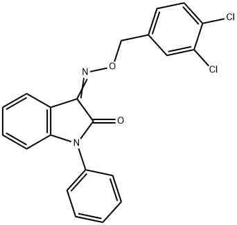 1-PHENYL-1H-INDOLE-2,3-DIONE 3-[O-(3,4-DICHLOROBENZYL)OXIME] Struktur