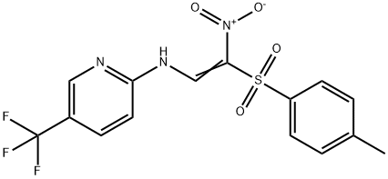 1-((4-METHYLPHENYL)SULFONYL)-1-NITRO-2-((5-(TRIFLUOROMETHYL)(2-PYRIDYL))AMINO)ETHENE Struktur