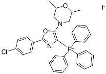 [2-(4-CHLOROPHENYL)-5-(2,6-DIMETHYLMORPHOLINO)-1,3-OXAZOL-4-YL](TRIPHENYL)PHOSPHONIUM IODIDE Struktur