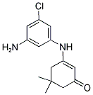 3-((3-AMINO-5-CHLOROPHENYL)AMINO)-5,5-DIMETHYLCYCLOHEX-2-EN-1-ONE Struktur