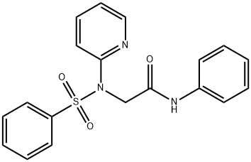 N-PHENYL-2-[(PHENYLSULFONYL)(2-PYRIDINYL)AMINO]ACETAMIDE Struktur