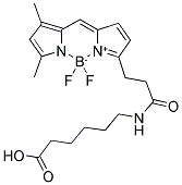 6-((4,4-DIFLUORO-5,7-DIMETHYL-4-BORA-3A,4A-DIAZA-S-INDACENE-3-PROPIONYL) AMINO)-HEXANOIC ACID Struktur