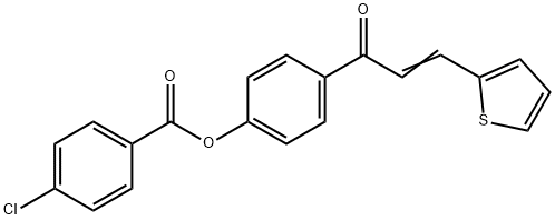 4-[3-(2-THIENYL)ACRYLOYL]PHENYL 4-CHLOROBENZENECARBOXYLATE Struktur