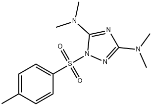 N-(3-(DIMETHYLAMINO)-1-[(4-METHYLPHENYL)SULFONYL]-1H-1,2,4-TRIAZOL-5-YL)-N,N-DIMETHYLAMINE Struktur