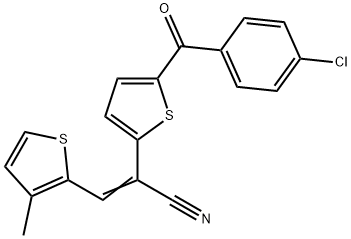 2-[5-(4-CHLOROBENZOYL)-2-THIENYL]-3-(3-METHYL-2-THIENYL)ACRYLONITRILE Struktur