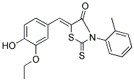 (5Z)-5-(3-ETHOXY-4-HYDROXYBENZYLIDENE)-3-(2-METHYLPHENYL)-2-THIOXO-1,3-THIAZOLIDIN-4-ONE Struktur