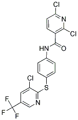 (2,6-DICHLORO(3-PYRIDYL))-N-(4-(3-CHLORO-5-(TRIFLUOROMETHYL)(2-PYRIDYLTHIO))PHENYL)FORMAMIDE Struktur