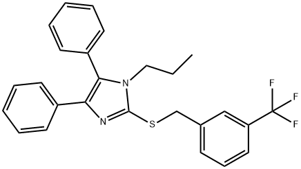 4,5-DIPHENYL-1-PROPYL-1H-IMIDAZOL-2-YL 3-(TRIFLUOROMETHYL)BENZYL SULFIDE Struktur