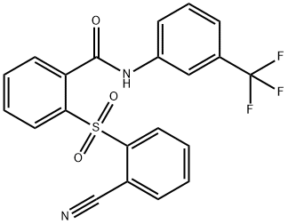 2-[(2-CYANOPHENYL)SULFONYL]-N-[3-(TRIFLUOROMETHYL)PHENYL]BENZENECARBOXAMIDE Struktur