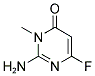 2-AMINO-3-METHYL-6-FLUOROPYRIMIDIN-4-ONE Struktur