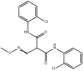 N1,N3-BIS(2-CHLOROPHENYL)-2-[(METHOXYIMINO)METHYL]MALONAMIDE Struktur