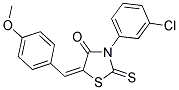 (5E)-3-(3-CHLOROPHENYL)-5-(4-METHOXYBENZYLIDENE)-2-THIOXO-1,3-THIAZOLIDIN-4-ONE Struktur