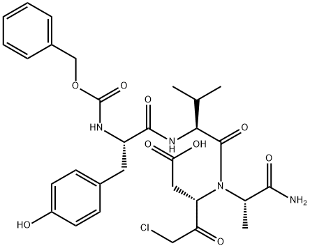 Z-TYR-VAL-ALA-ASP-CHLOROMETHYLKETONE Struktur