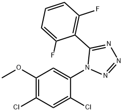 1-(2,4-DICHLORO-5-METHOXYPHENYL)-5-(2,6-DIFLUOROPHENYL)-1H-1,2,3,4-TETRAAZOLE Struktur