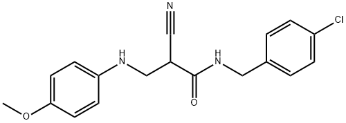 N-(4-CHLOROBENZYL)-2-CYANO-3-(4-METHOXYANILINO)PROPANAMIDE Struktur