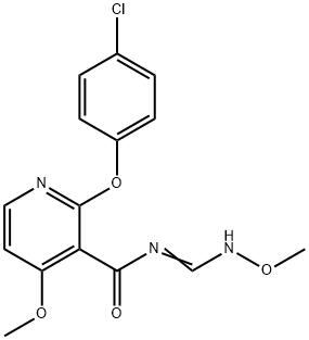 2-(4-CHLOROPHENOXY)-4-METHOXY-N-[(METHOXYIMINO)METHYL]NICOTINAMIDE Struktur