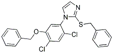 1-[5-(BENZYLOXY)-2,4-DICHLOROPHENYL]-2-(BENZYLSULFANYL)-1H-IMIDAZOLE Struktur