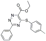 ETHYL 5-[(4-METHYLPHENYL)SULFANYL]-3-PHENYL-1,2,4-TRIAZINE-6-CARBOXYLATE Struktur