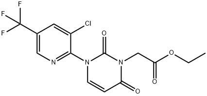 ETHYL 2-[3-[3-CHLORO-5-(TRIFLUOROMETHYL)-2-PYRIDINYL]-2,6-DIOXO-3,6-DIHYDRO-1(2H)-PYRIMIDINYL]ACETATE Struktur