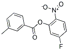 5-FLUORO-2-NITROPHENYL 3-METHYLBENZOATE Struktur