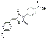 4-[(5Z)-5-(4-METHOXYBENZYLIDENE)-4-OXO-2-THIOXO-1,3-THIAZOLIDIN-3-YL]BENZOIC ACID Struktur