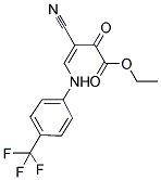 ETHYL 3-CYANO-2-OXO-4-[4-(TRIFLUOROMETHYL)ANILINO]-3-BUTENOATE Struktur