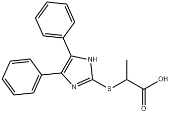 2-[(4,5-DIPHENYL-1H-IMIDAZOL-2-YL)THIO]PROPANOIC ACID Struktur