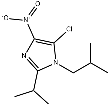 5-CHLORO-4-NITRO-1-ISOBUTYL-2-ISOPROPYL-1H-IMIDAZOLE Struktur