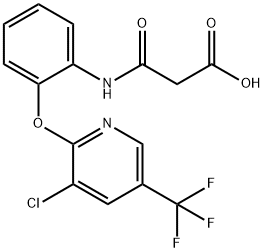 3-(2-([3-CHLORO-5-(TRIFLUOROMETHYL)-2-PYRIDINYL]OXY)ANILINO)-3-OXOPROPANOIC ACID Struktur